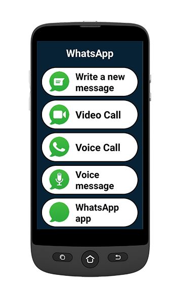 Swissvoice S510-M smartphone with whatsapp menu